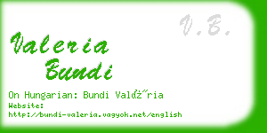 valeria bundi business card